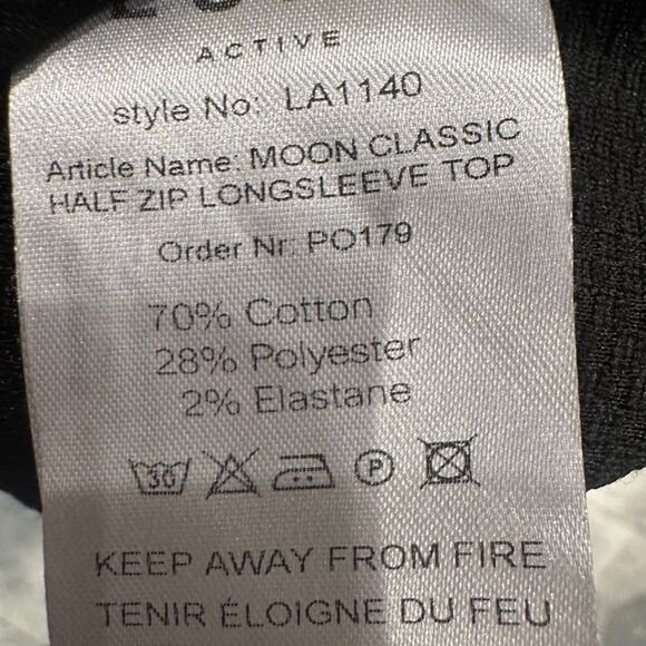 LUNE Active | S | Moon classic long sleeve quarter zip  Sweatshirt 1/4 zip half - Picture 7 of 7